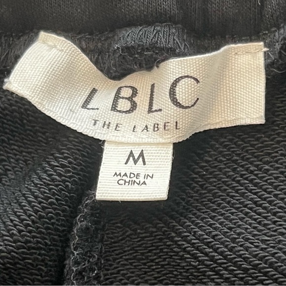 LBLC The Label Rea black elastic waistband high rise sweatpants joggers Size M - Picture 15 of 16
